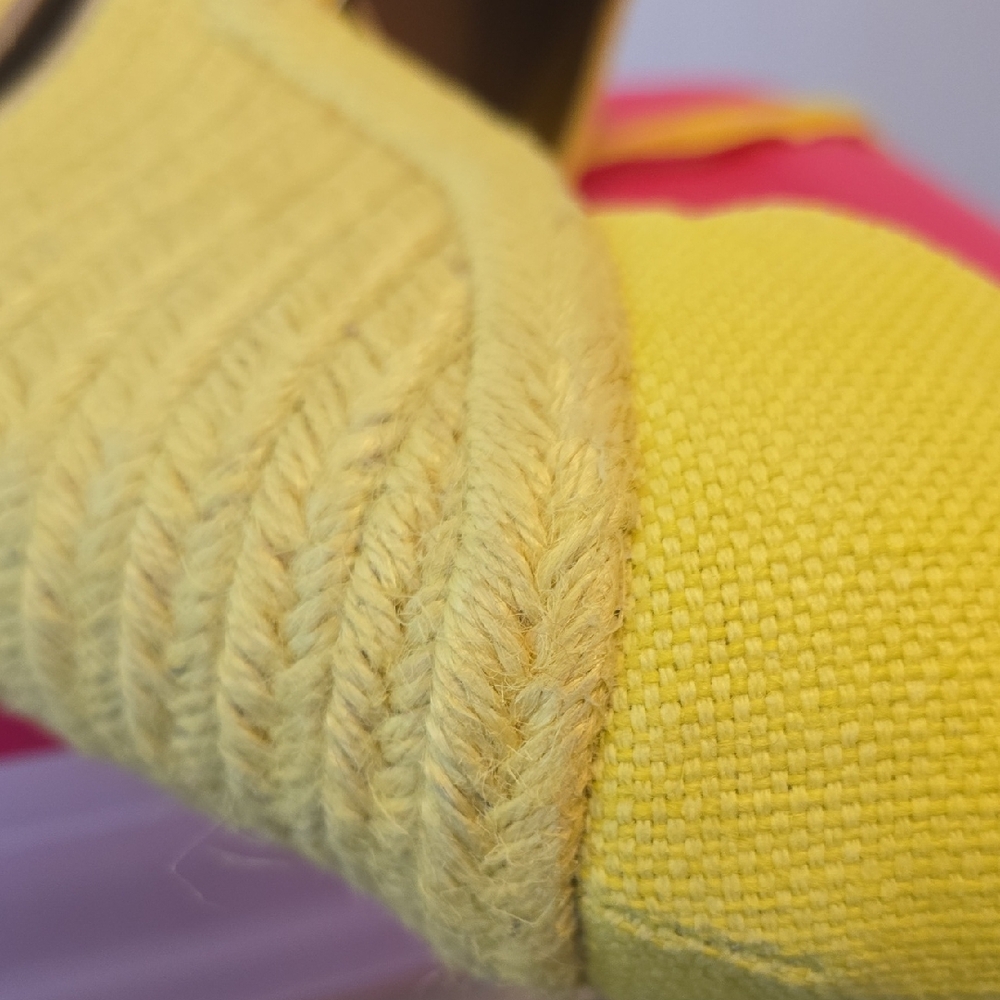 Sunny Yellow Espadrille Wedges - Picture 15 of 17